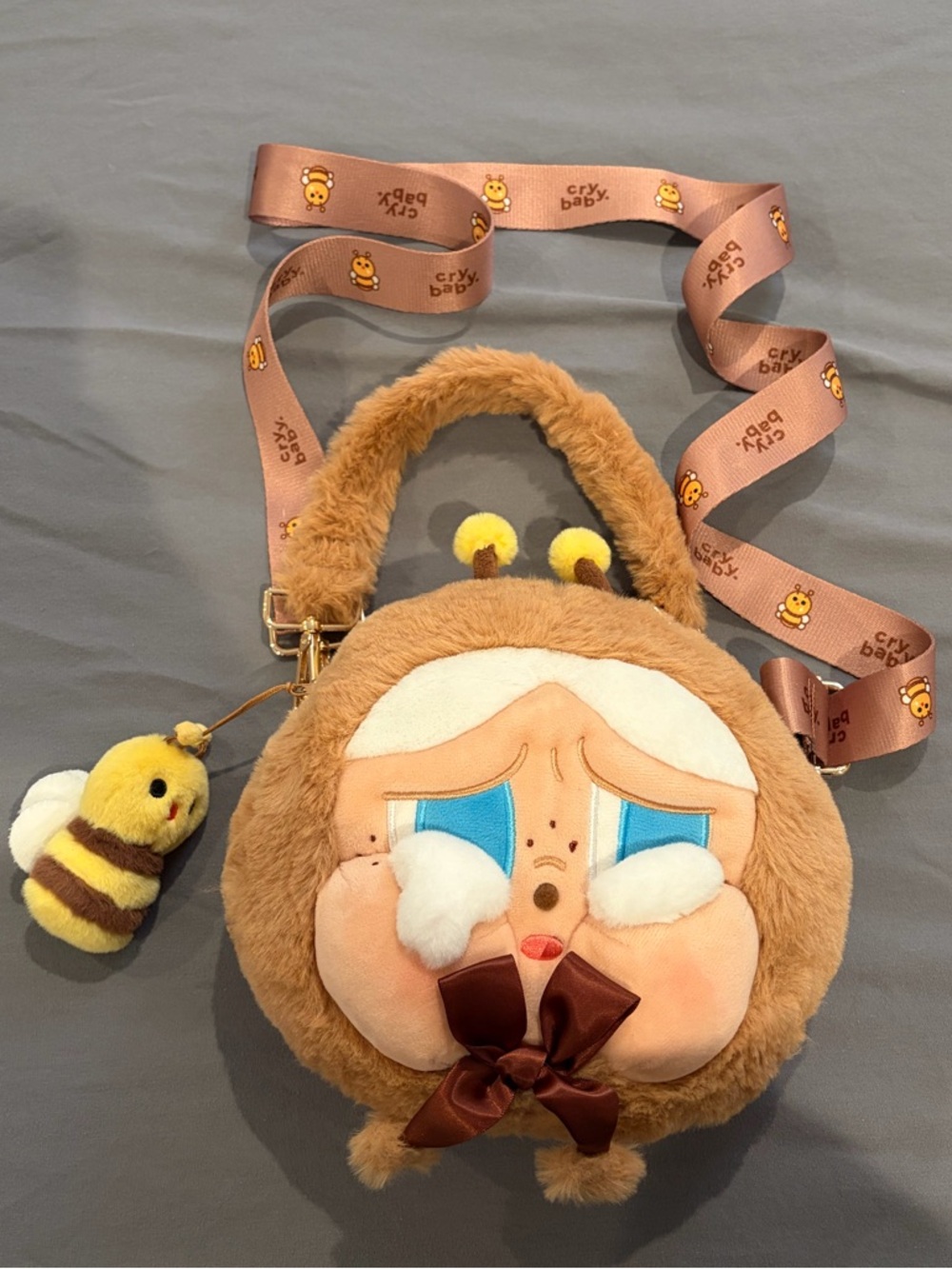 POP MART Cry Baby Bee Plush Crossbody Bag